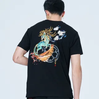 【BLUE WAY】男裝 金標暗影龍虎繡花 短袖 上衣-日本藍 歷史價格詳細信息