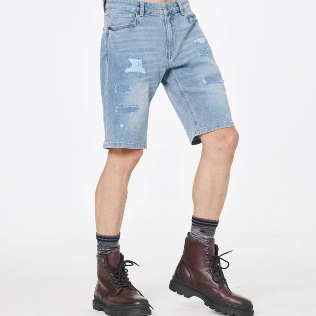 【BLUE WAY】男裝 鬼洗彈力休閒 短褲-鬼洗 歷史價格詳細信息