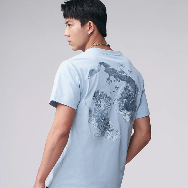 【BLUE WAY】男裝 金標暗影龍虎繡花 短袖 上衣-日本藍 價格比較,價格查詢,歷史價格詳細信息