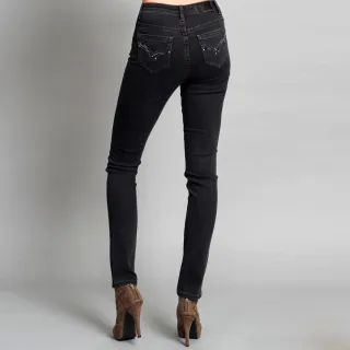 BLUE WAY 箱子 ET BOîTE-魔力高腰丹寧排扣窄直褲(藍) 歷史價格詳細信息