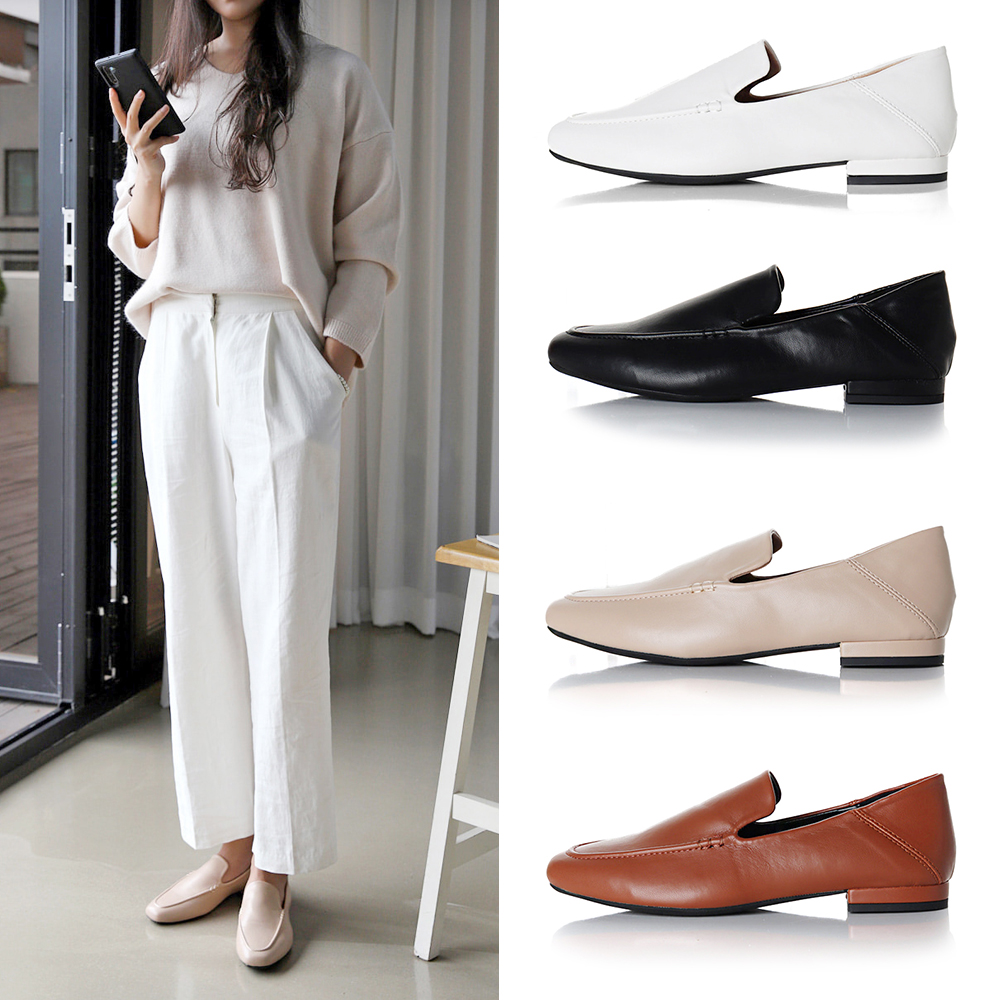 【HIKOREA】韓國空運/版型偏小。韓國真皮舒適型樂福皮鞋休閒鞋(73-462黑/咖共2色/現貨+預購) 歷史價格詳細信息