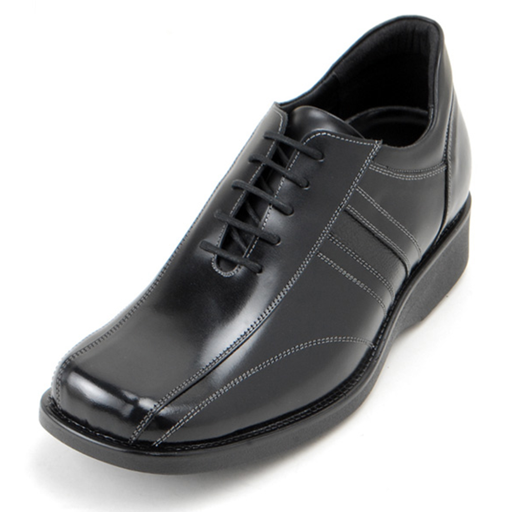 【HIKOREA】正韓製/版型正常。紳士款真皮手工隱形增高8cm縫線設計綁帶方頭皮鞋(8-9015/現+預) 歷史價格詳細信息