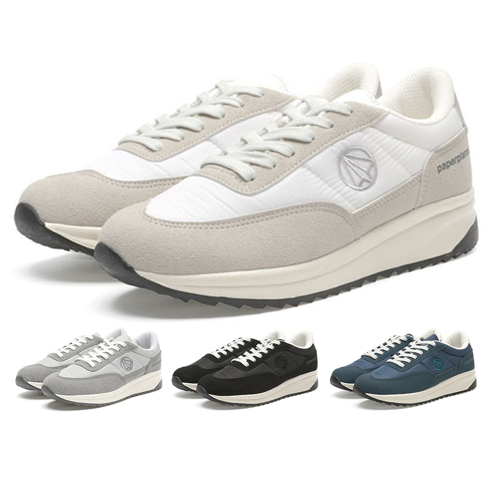 【PAPERPLANES韓國運動鞋】正韓空運。復古撞色魔鬼氈男女情侶慢跑休閒鞋(7-1431灰粉/現+預) 歷史價格詳細信息