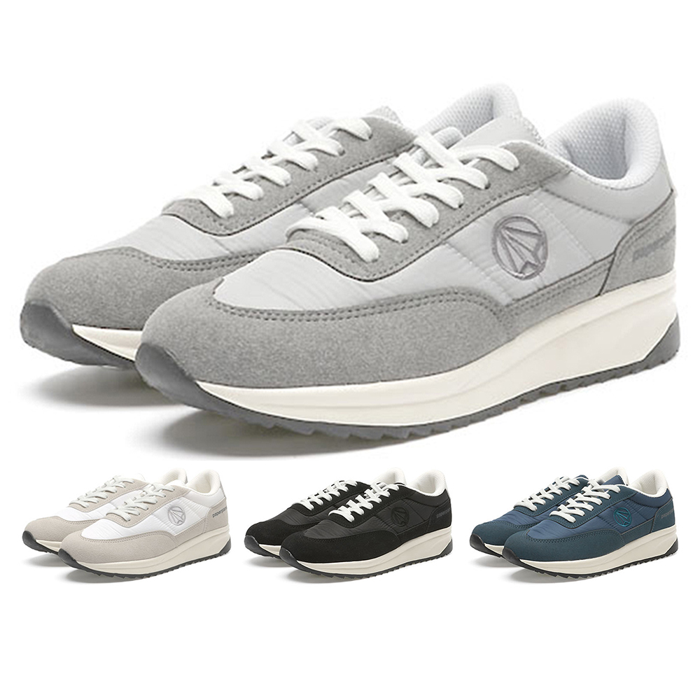 【PAPERPLANES韓國運動鞋】正韓空運。復古撞色魔鬼氈男女情侶慢跑休閒鞋(7-1431灰粉/現+預) 歷史價格詳細信息