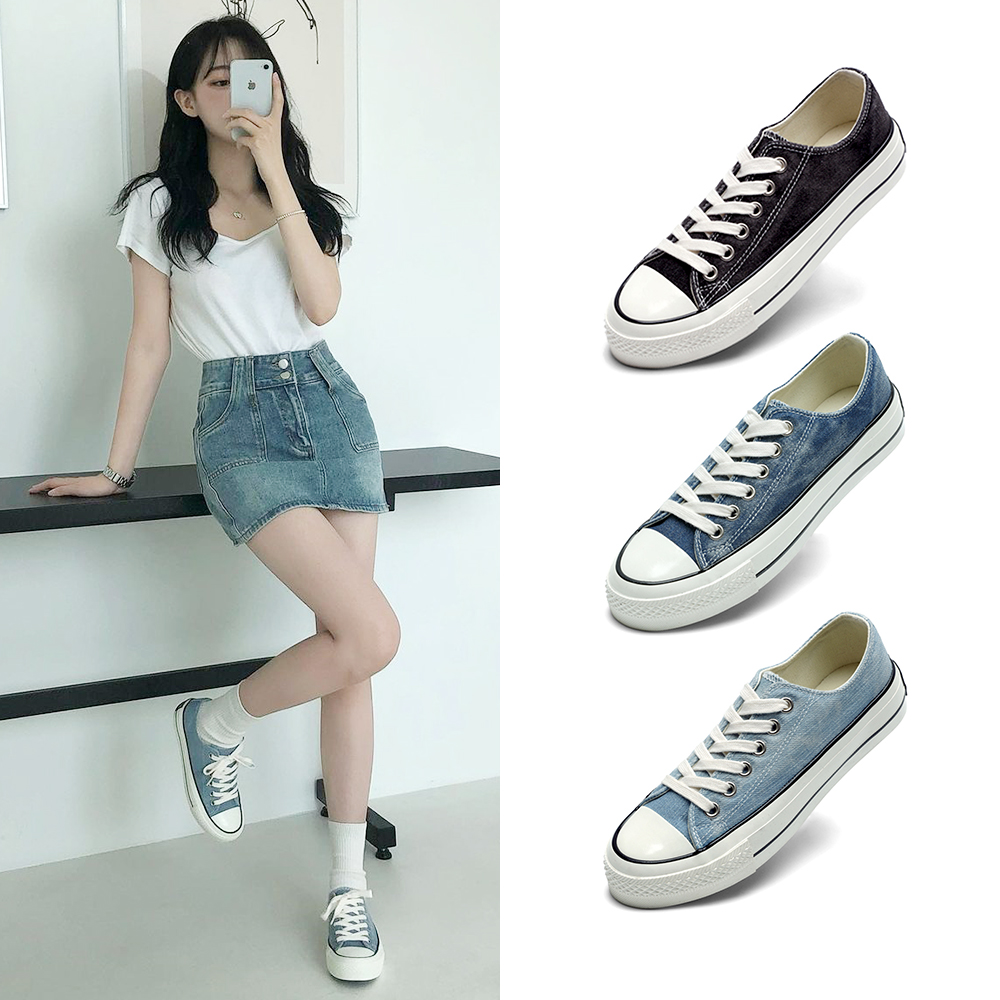 【Paperplanes】韓國空運來台。帆布拼接厚底4CM穆勒鞋 半拖 半包 女鞋/版型偏小(7-0631/二色/現+預) 歷史價格詳細信息