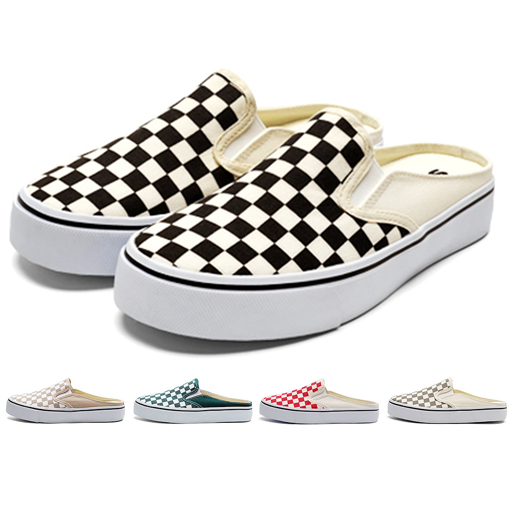 【Paperplanes】韓國空運來台。帆布拼接厚底4CM穆勒鞋 半拖 半包 女鞋/版型偏小(7-0631/二色/現+預) 歷史價格詳細信息