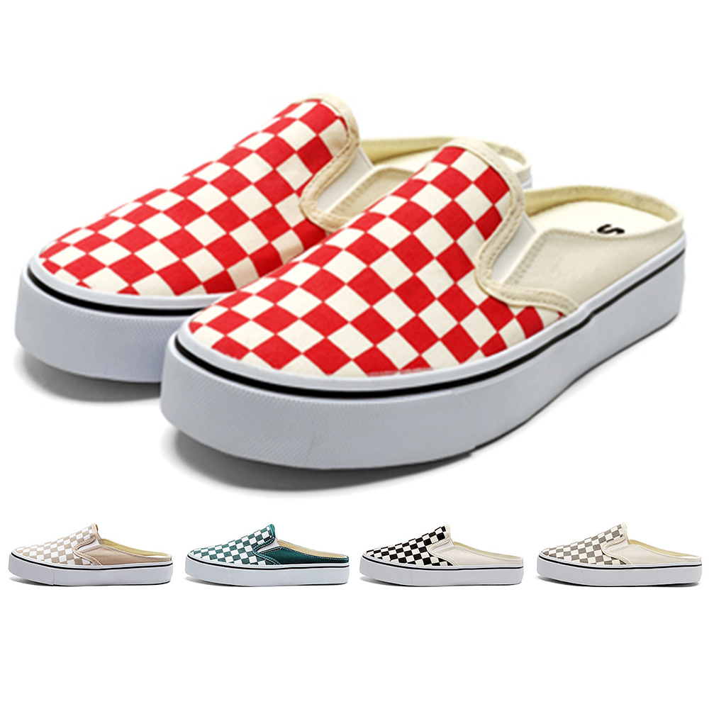 【Paperplanes】韓國空運來台。帆布拼接厚底4CM穆勒鞋 半拖 半包 女鞋/版型偏小(7-0631/二色/現+預) 歷史價格詳細信息