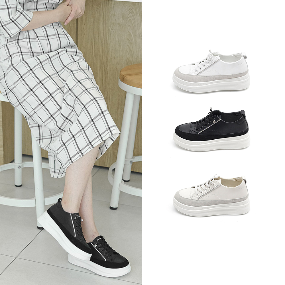 【OLLIE】韓國空運。立體縫線皮革4.5CM厚底樂福懶人鞋/版型偏小(72-1046/5色/現+預) 歷史價格詳細信息