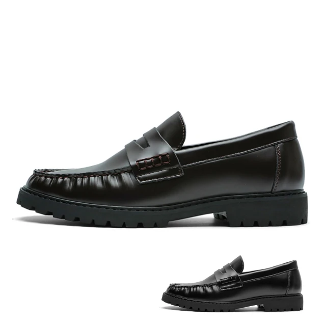 【HIKOREA】韓國空運/大尺碼皮鞋。英倫風雕花免綁帶休閒皮鞋(73-455黑咖共2色/現貨+預購) 歷史價格詳細信息