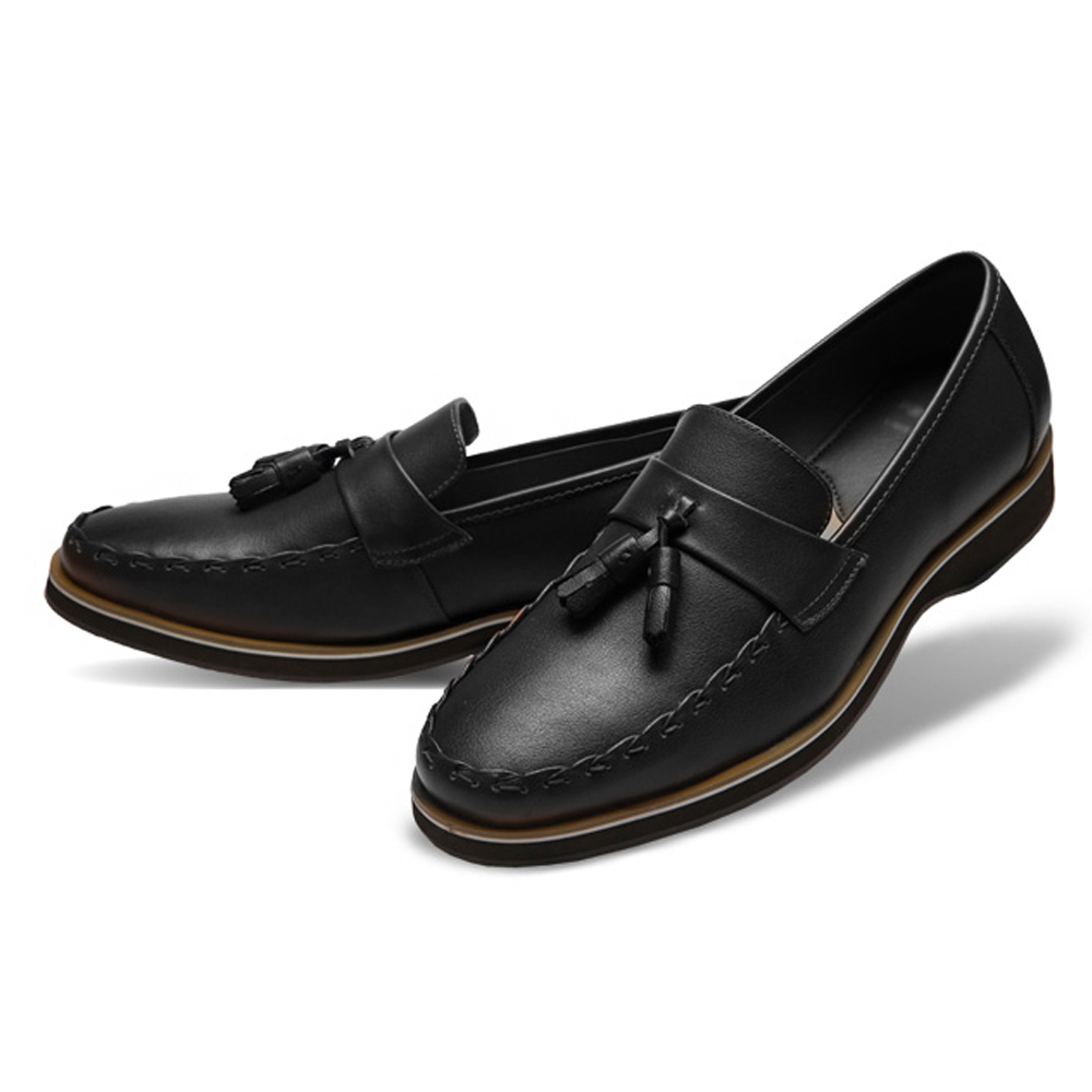 【HIKOREA】正韓空運/皮革休閒鞋。男款止滑吸震鞋墊手作皮革免綁鞋帶休閒鞋(73-480/共二色/現貨+預購) 歷史價格詳細信息