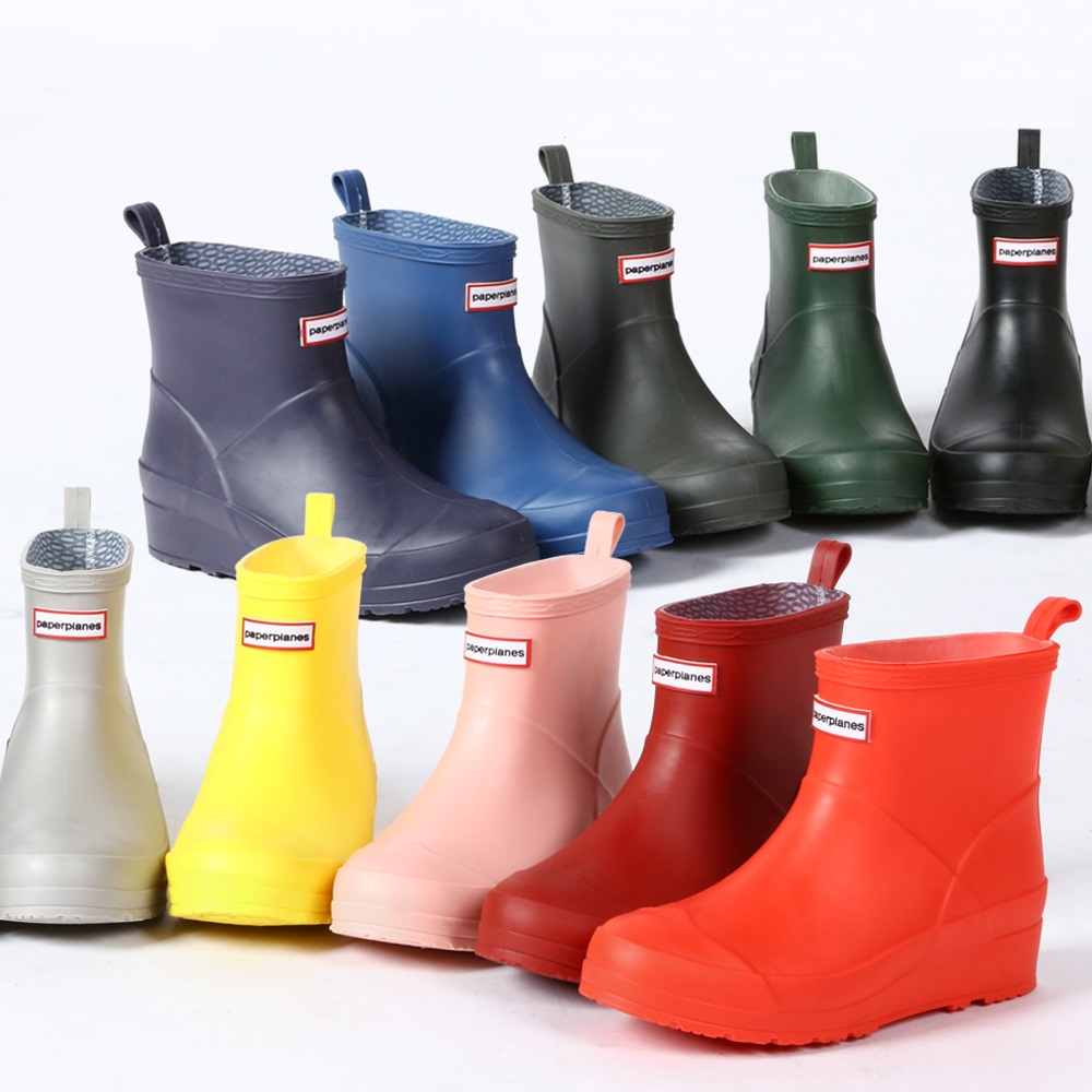 【Paperplanes】韓國空運 短筒素色美型雨鞋男雨鞋女雨鞋情侶鞋(01529/米/黑/灰/現貨+預購) 歷史價格詳細信息