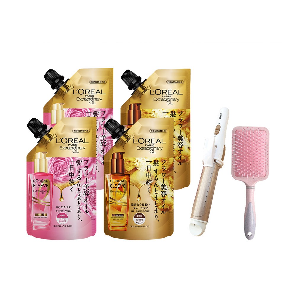 【LOREAL Paris 巴黎萊雅】全新升級 金緻護髮精油 玫瑰精華/棕色補充包90ml 任選 (2入組) 歷史價格詳細信息