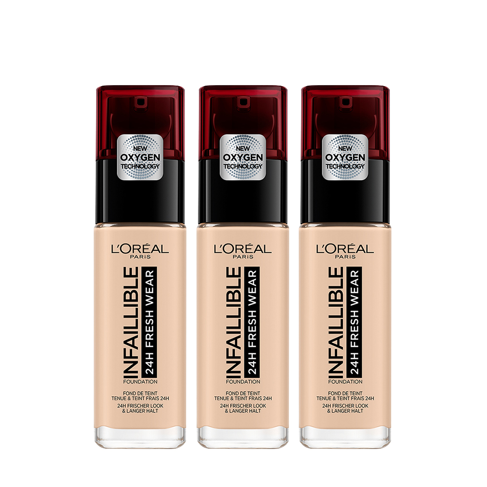 【LOREAL Paris 巴黎萊雅】 24H無瑕完美粉底液 30ml 2入組 (多色任選) 歷史價格詳細信息