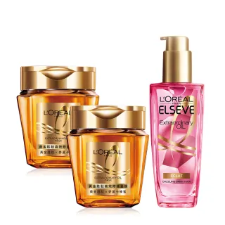 【LOREAL Paris 巴黎萊雅】全新升級 金緻護髮精油 玫瑰精華/棕色補充包90ml 任選 (2入組) 歷史價格詳細信息