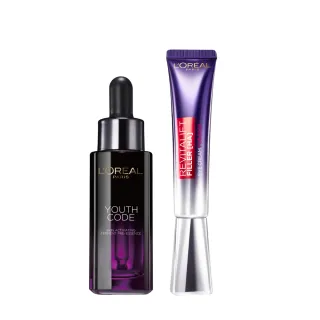 【LOREAL Paris 巴黎萊雅】美妝獨家禮盒(玻尿酸眼霜級撫紋精華霜PRO_30mlx2+贈金三角試用組) 歷史價格詳細信息