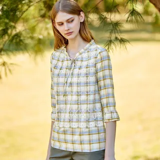 【ILEY 伊蕾】刺繡拼接圖棉質上衣(白色；M-XL；1242171207) 歷史價格詳細信息