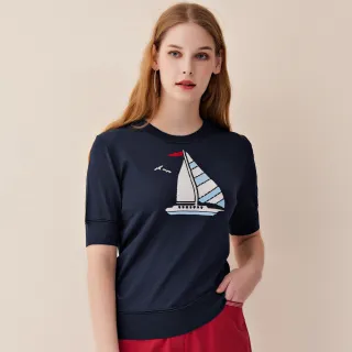 【ILEY 伊蕾】海軍風仿牛仔假兩件長洋裝(深藍色；M-XL；1214017758) 歷史價格詳細信息