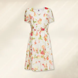 【ILEY 伊蕾】柔美花兒印花條紋蕾絲造型上衣1213071879(粉) 歷史價格詳細信息