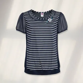 【ILEY 伊蕾】條紋微澎袖兩穿式外套(灰色；M-XL；1242014010) 歷史價格詳細信息