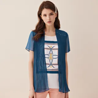 【ILEY 伊蕾】撞色鍊條提織針織上衣(黑色；M-2L；1234405003) 歷史價格詳細信息