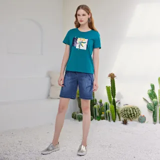 【ILEY 伊蕾】藝術彩漾飾品純棉上衣(白色；M-XL；1233501203) 歷史價格詳細信息