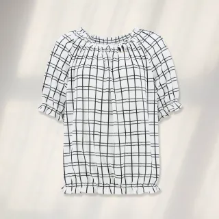 【ILEY 伊蕾】貓咪條紋曲線緹花抽繩綁結針織上衣1214281608(深藍) 歷史價格詳細信息