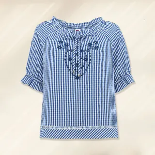 【ILEY 伊蕾】俏皮交叉格紋仿皮草領暗釦鋪棉覆膜布外套(咖色；M-2L；1224014219) 歷史價格詳細信息