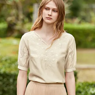 【ILEY 伊蕾】典雅立體貼花造型小立領鋪棉背心1214013236(白/粉) 歷史價格詳細信息