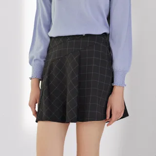 【ILEY 伊蕾】不規則荷葉活片剪裁斜紋A字短褲裙(深藍色；M-XL；1223022414) 歷史價格詳細信息