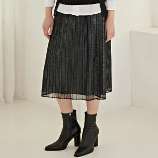 【ILEY 伊蕾】典雅條紋拼接雪紡絲光棉上衣(深藍色；M-2L；1222181202) 歷史價格詳細信息