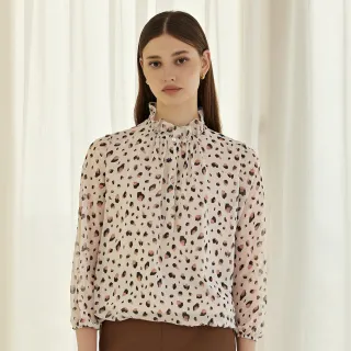 【ILEY 伊蕾】甜美格紋感棉質針織拼接雪紡手袖上衣(兩色；M-XL；1223405006) 歷史價格詳細信息