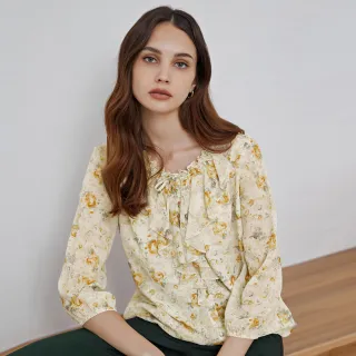 【ILEY 伊蕾】花卉荷葉雪紡洋裝(深藍色；M-XL；1233067414) 歷史價格詳細信息