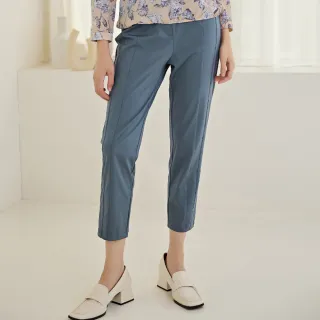 【ILEY 伊蕾】滑順縲縈撞色拼接寬直筒褲(黑；M-XL；1244366503) 歷史價格詳細信息