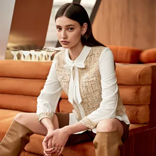 【ILEY 伊蕾】小香貼布燙金質感印花高含棉上衣(黃色；M-XL；1223071224) 歷史價格詳細信息