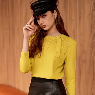 【ILEY 伊蕾】造型星星提織混羊毛針織上衣(桃色；M-2L；1234515008) 歷史價格詳細信息