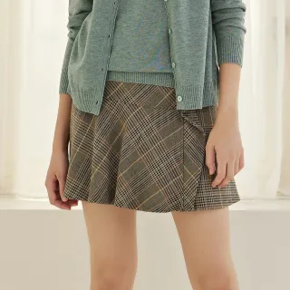 【ILEY 伊蕾】學院風格紋造型剪接垂墜荷葉褲裙(灰色；M-XL；1223422402) 價格比較,價格查詢,歷史價格詳細信息