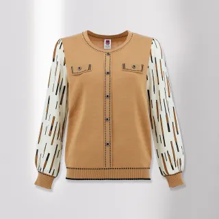 【ILEY 伊蕾】復古雪花菱格紋提織針織背心(綠色；M-XL；1233015737) 歷史價格詳細信息