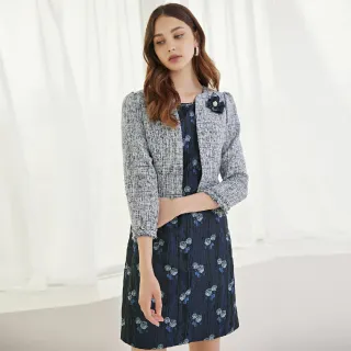 【ILEY 伊蕾】典雅條紋拼接雪紡絲光棉上衣(深藍色；M-2L；1222181202) 歷史價格詳細信息