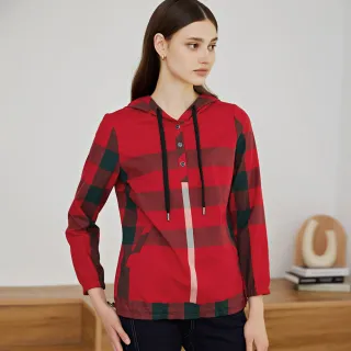 【ILEY 伊蕾】經典格紋大口袋連帽拉鍊棉質背心(藍色；M-XL；1224353602) 歷史價格詳細信息