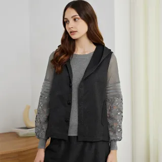 【ILEY 伊蕾】氣質造型吊飾內絨毛毛呢背心(淺粉；M-XL；1224083605) 歷史價格詳細信息