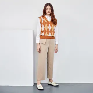 【ILEY 伊蕾】菱格織紋縲縈窄管長褲(深綠色；M-XL；1233026311) 歷史價格詳細信息