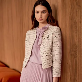 【ILEY 伊蕾】優雅撞色花瓣領型拼接蕾絲袖針織上衣(粉色；M-XL；1231065006) 歷史價格詳細信息