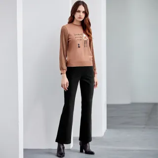 【ILEY 伊蕾】修身經典斜紋布直筒褲(深咖色；M-2L；1233026528) 歷史價格詳細信息