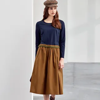 【ILEY 伊蕾】優雅撞色花瓣領型拼接蕾絲袖針織上衣(粉色；M-XL；1231065006) 歷史價格詳細信息