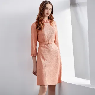 【ILEY 伊蕾】高雅立領透膚網紗蕾絲不規則下擺洋裝(黑色；M-XL；1223017149) 歷史價格詳細信息