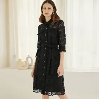 【ILEY 伊蕾】高端精緻花卉繡線刺繡網紗洋裝(淺紫色；M-XL；1223067126) 歷史價格詳細信息