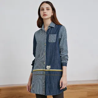 【ILEY 伊蕾】線條感撞色針織上衣(深藍色；M-2L；1234241602) 歷史價格詳細信息