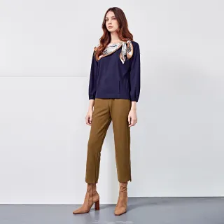 【ILEY 伊蕾】都會修身造型褲管抓摺九分老爺褲(黑色；M-2L；1223076344) 歷史價格詳細信息