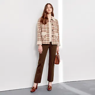 【ILEY 伊蕾】時尚珍珠腰釦俐落修身直筒縲縈褲(黑色；M-2L；1224076532) 歷史價格詳細信息