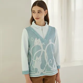 【ILEY 伊蕾】高雅印花造型垂墜領結滑順上衣(杏色；M-2L；1223071406) 歷史價格詳細信息